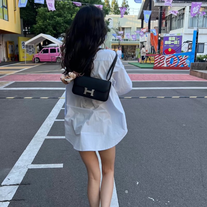 HERMES Constance elan 24 - 黑銀 W-10