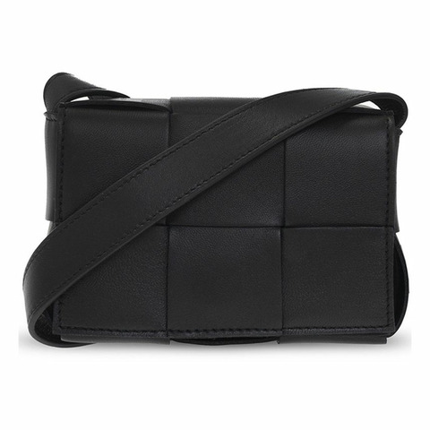 BOTTEGA VENETA Intrecciato 迷你盒式包 黑色