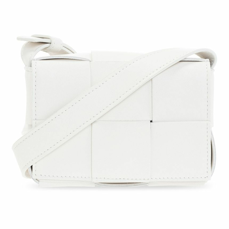 BOTTEGA VENETA Intrecciato 迷你卡式包白色 VMAY1 9009-0