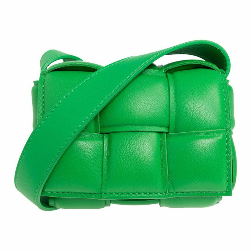 BOTTEGA VENETA Intrecciato 迷你盒式包螢光綠 716648 VCQR1-0