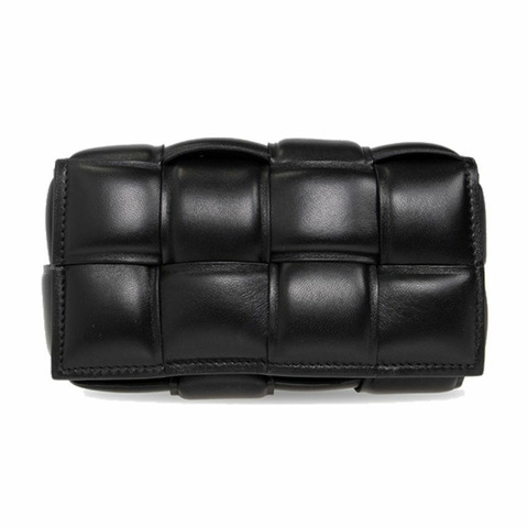 BOTTEGA VENETA Intrecciato 盒式迷你腰包 黑色 710075 VCQR1 8425