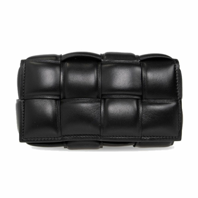 BOTTEGA VENETA Intrecciato 盒式迷你腰包 黑色 710075 VCQR1 8425-0