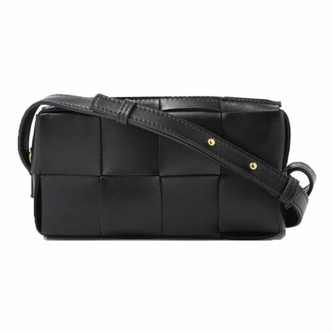 BOTTEGA VENETA Intrecciato 迷你手袋斜背包 黑色 23FW 755031 VCQC4