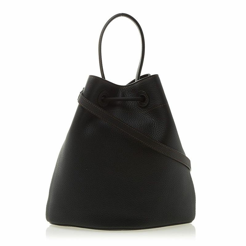 BURBERRY LL SM 抽繩水桶包 LGL A1189 小號灰色皮革水桶包-2