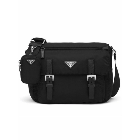 PRADA 25SS Re-Nylon Logo Plaque Shoulder Bag 1BD953 RV44