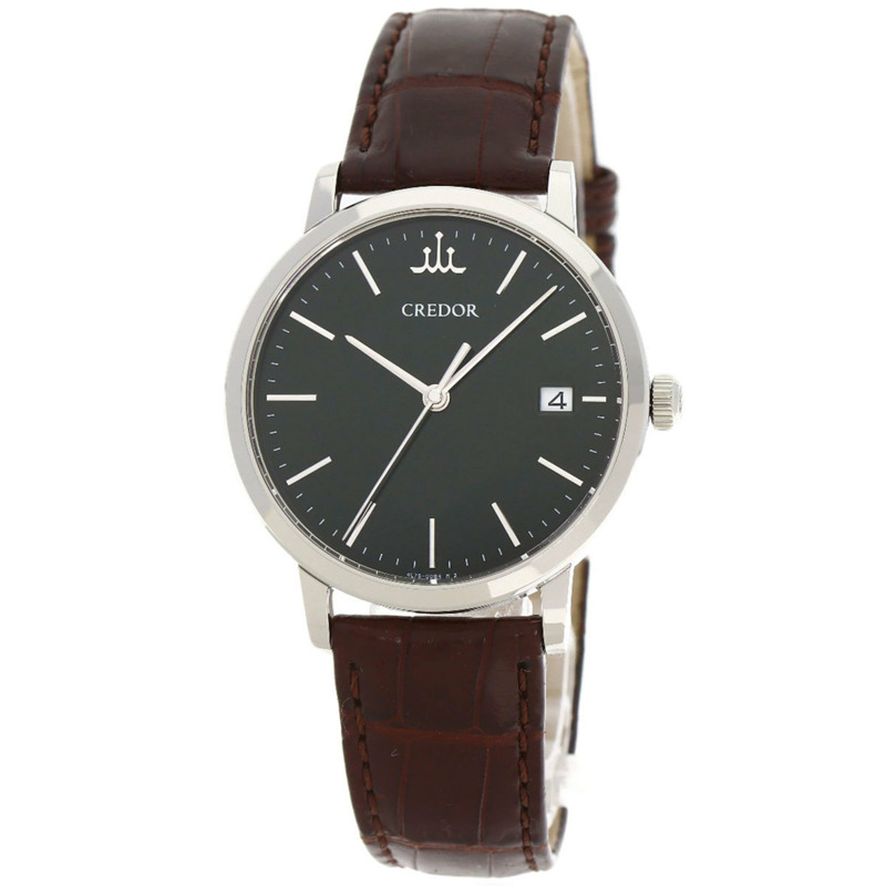 精工 GCBW993 4L75-00B0 Credor Signo 日期腕錶，不鏽鋼/皮革錶帶，男款-0
