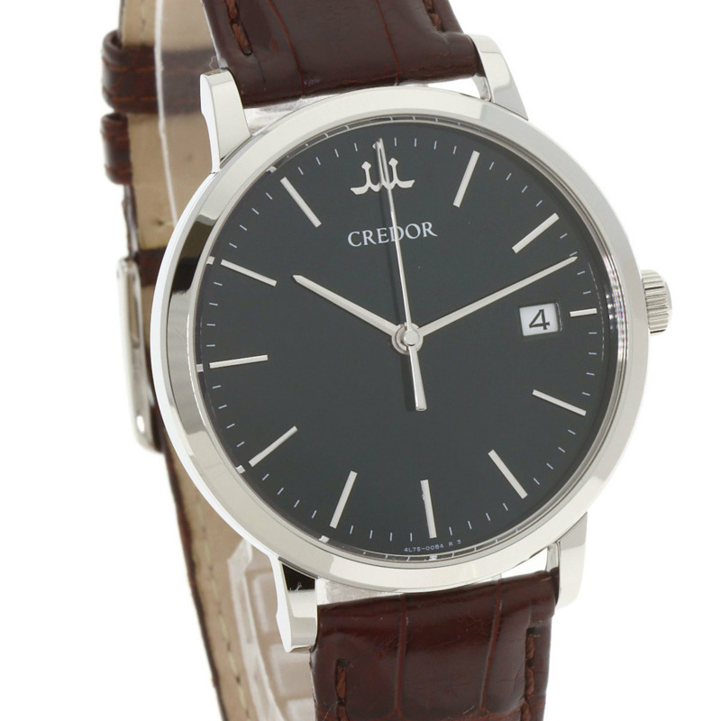 精工 GCBW993 4L75-00B0 Credor Signo 日期腕錶，不鏽鋼/皮革錶帶，男款-3