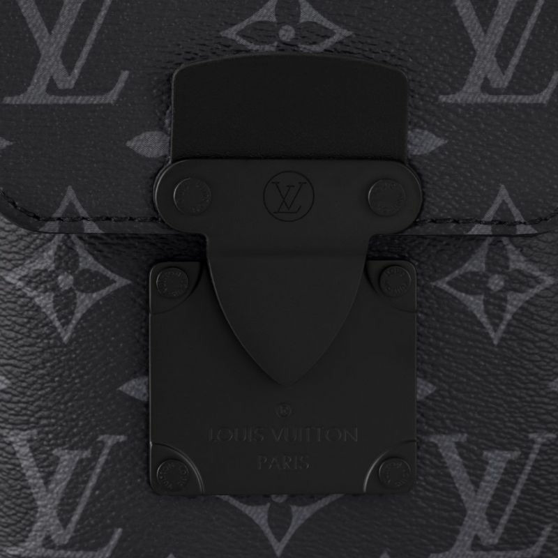 LOUIS VUITTON S-Lock皮夾單肩迷你包 Monogram Eclipse-4
