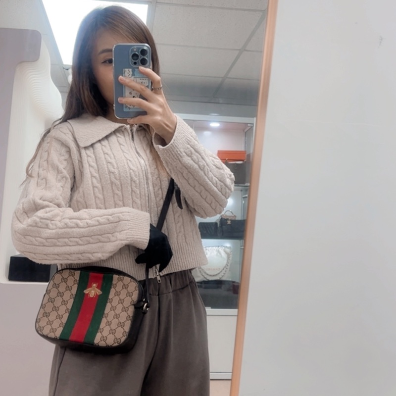 Gucci 蜜蜂老花相機包-14