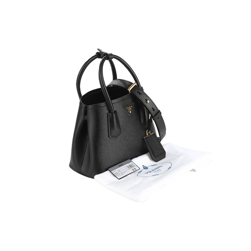 PRADA 24FW 雙色 Saffiano 皮革肩背包-16