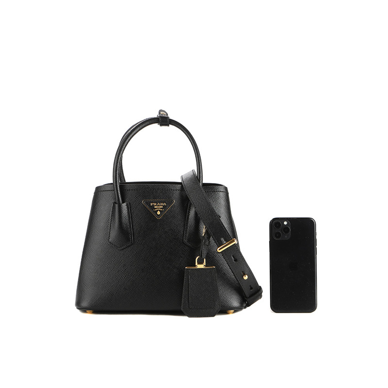 PRADA 24FW 雙色 Saffiano 皮革肩背包-18