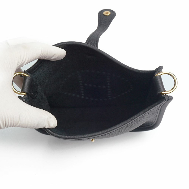 HERMES Evelyne Mini TPM NOIR GRAPHITE-NOIR Gold Clémance 全套禮盒-6