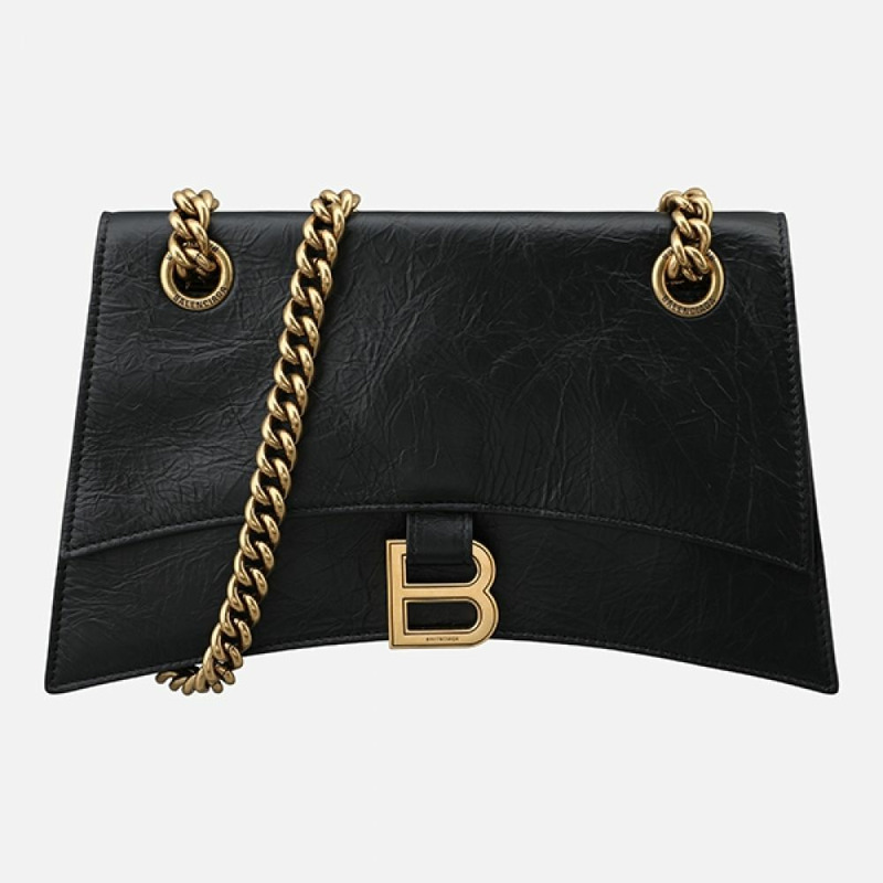 BALENCIAGA Crush 小號肩背包 黑色-0