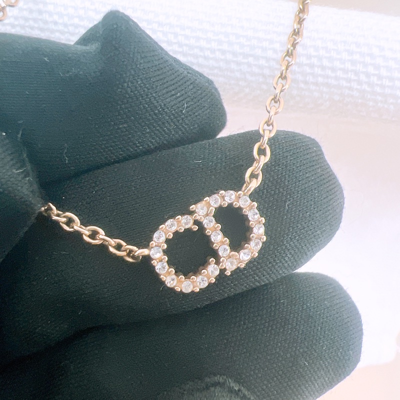 Dior clair d lune CD 水鑽金色項鍊-0