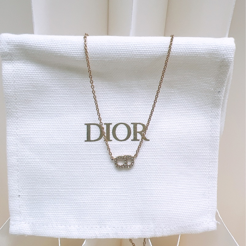 Dior clair d lune CD 水鑽金色項鍊-1