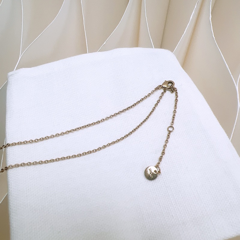 Dior clair d lune CD 水鑽金色項鍊-3