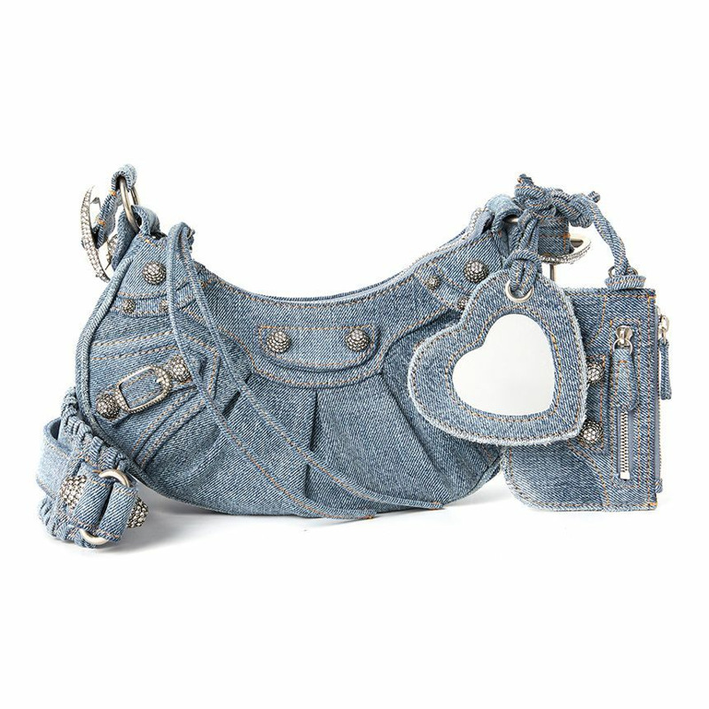 BALENCIAGA 牛仔肩背包 671309 2109U-0