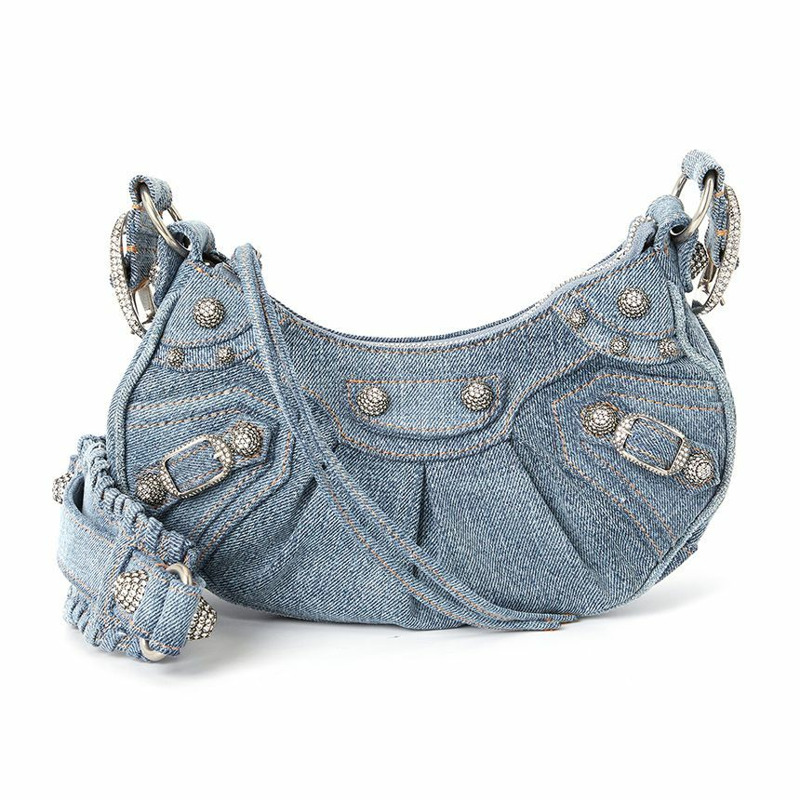 BALENCIAGA 牛仔肩背包 671309 2109U-2