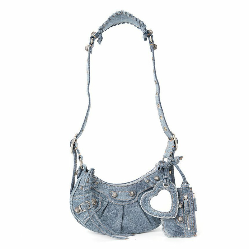 BALENCIAGA 牛仔肩背包 671309 2109U-7