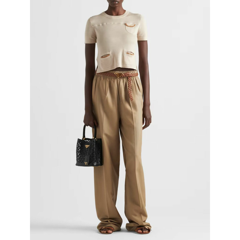 PRADA 鏤空圖案迷你斜背包 1BA217 2CY4-4