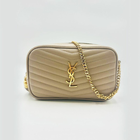 SAINT LAURENT Monogram Lou 迷你相機包 深米色 612579 1GF01 2721