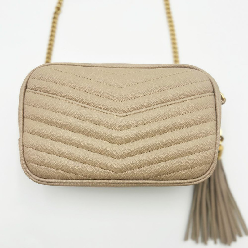 SAINT LAURENT Monogram Lou 迷你相機包 深米色 612579 1GF01 2721-1