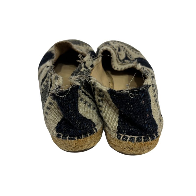 【美收精品】CHANEL 米白藍帆布平底鞋 4-554-3