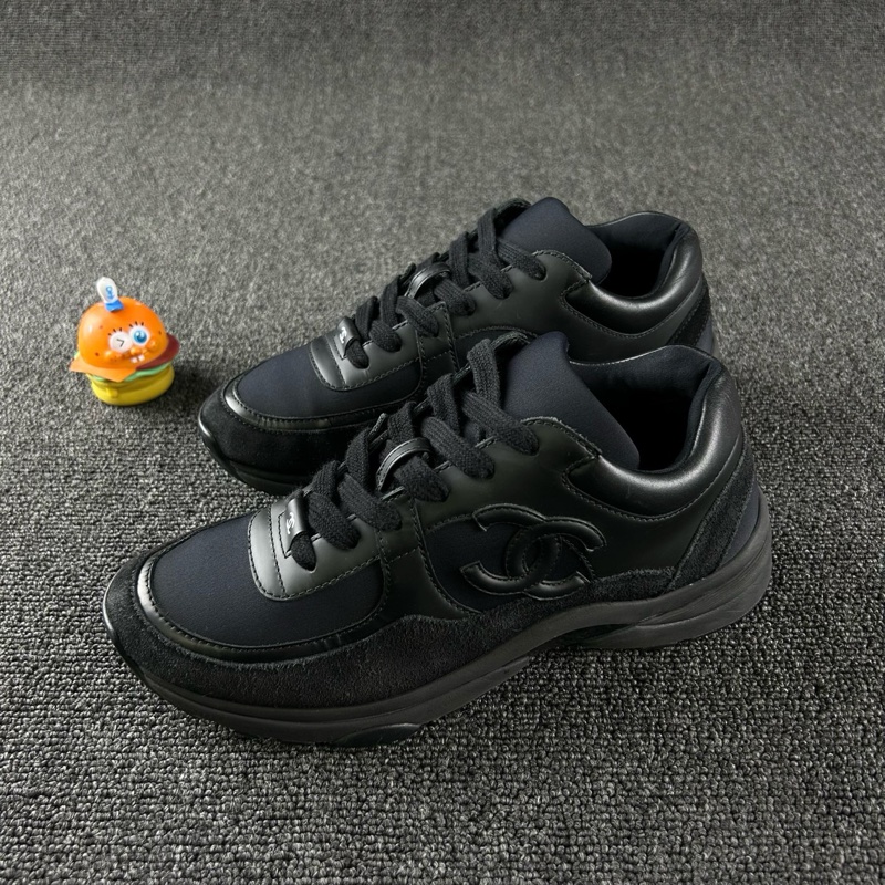 Chanel香奈兒黑色運動鞋 尺碼 37.5 整體成色不錯-0