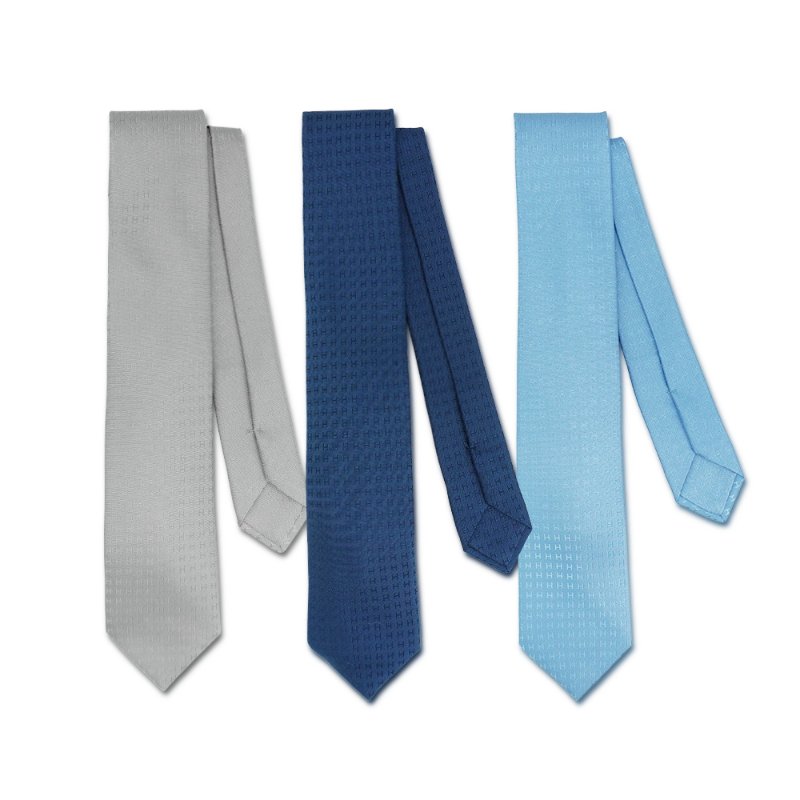 Hermes Faconnee H 斜紋真絲領帶(多色)-0