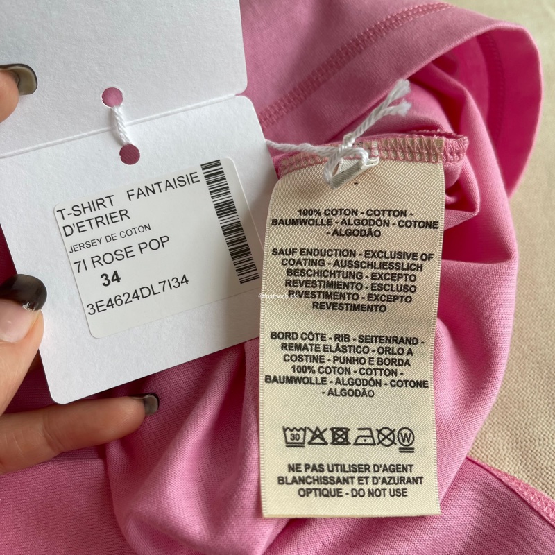 清貨 🧡 Hermes 女裝 短袖 tshirt tee Fantaisie d'Etriers Rose pop 粉色 34🐴-5