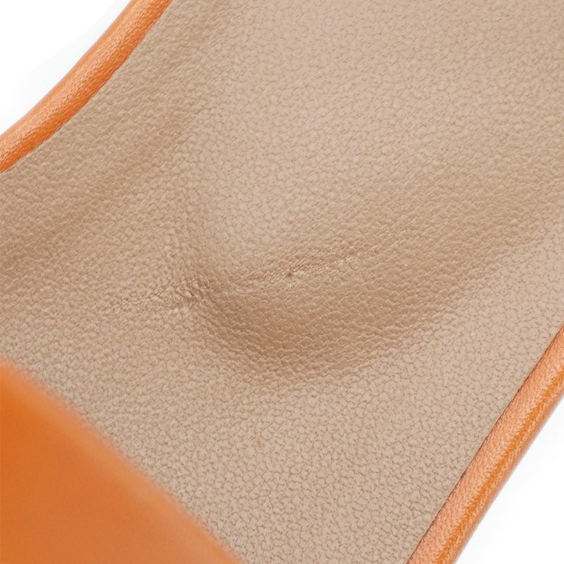 Hermes 展示品 Encens 50 小牛皮H鞋面低跟涼鞋#37(自然色)-5