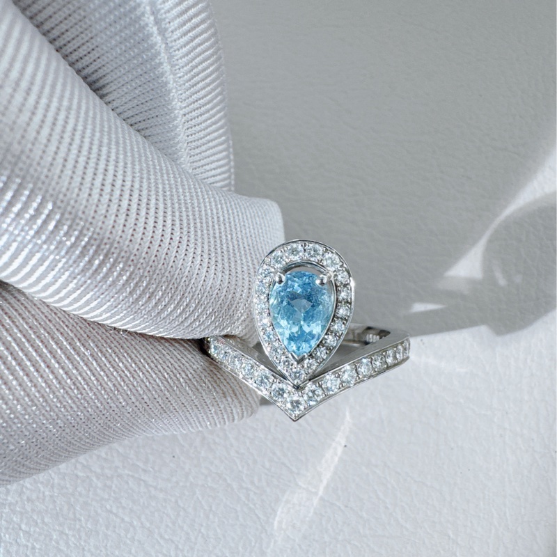 Chaumet尚美 约瑟芬系列 海蓝宝钻石戒指-5