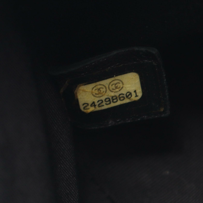 香奈兒 (CHANEL) 絎縫單肩手提包，黑色，絨面羊皮材質，二手，女士，金色五金-4