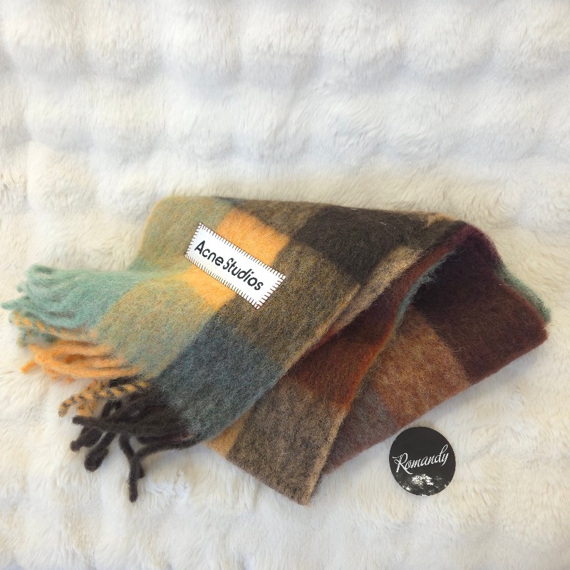 Acne Studios 羊毛格紋圍巾-3