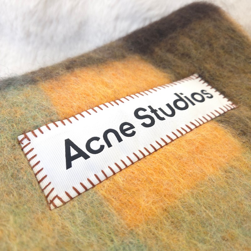 Acne Studios 羊毛格紋圍巾-4