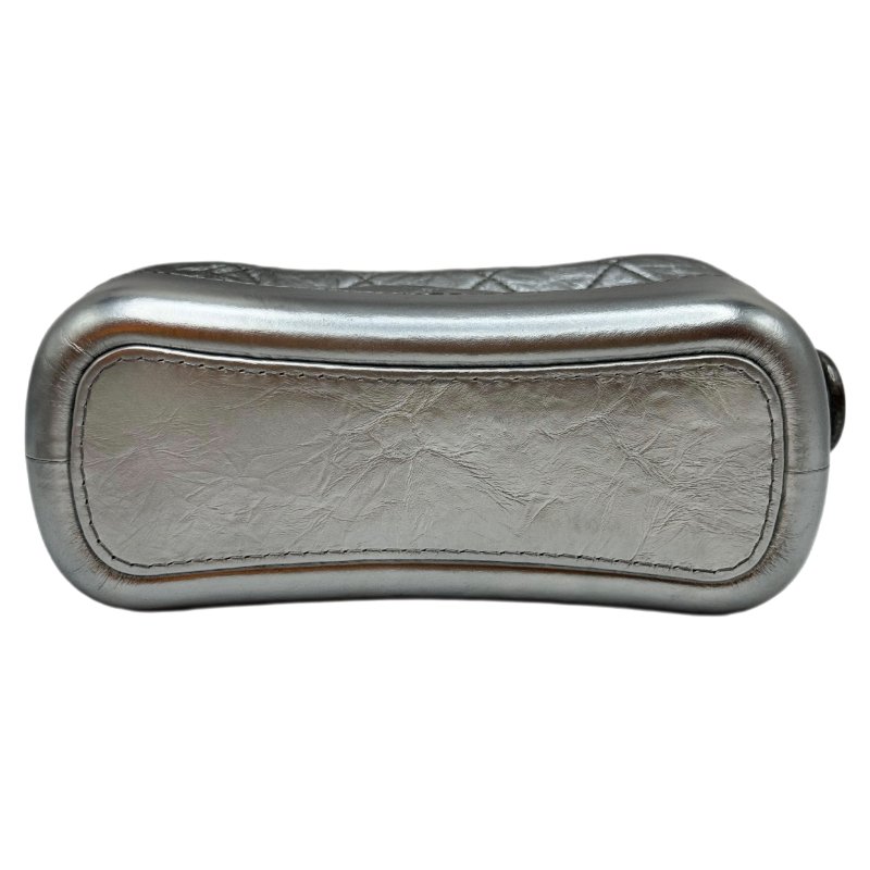 [2050] 香奈兒 CHANEL Gabrielle 流浪包 銀色 斜挎包 小號-4