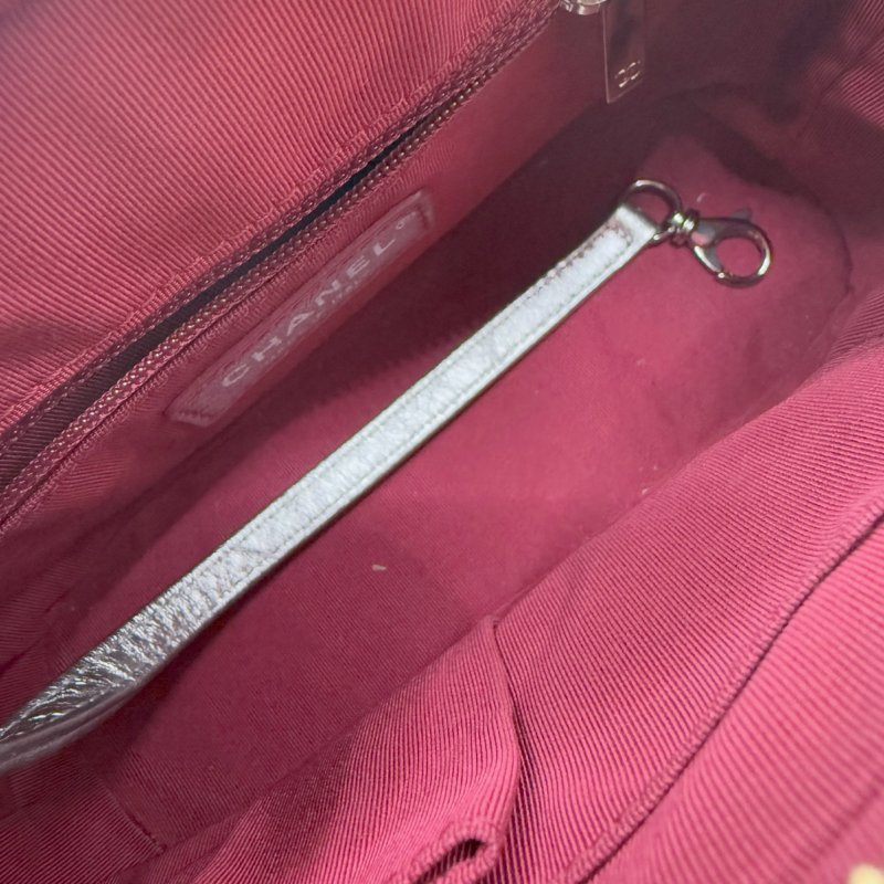 [2050] 香奈兒 CHANEL Gabrielle 流浪包 銀色 斜挎包 小號-5