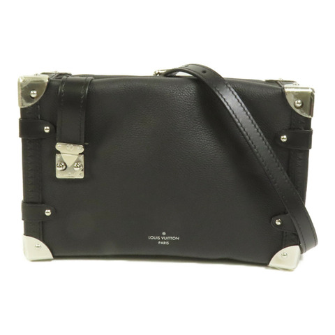 LOUIS VUITTON 牛皮皮革Side Trunk MM銀扣肩背袋