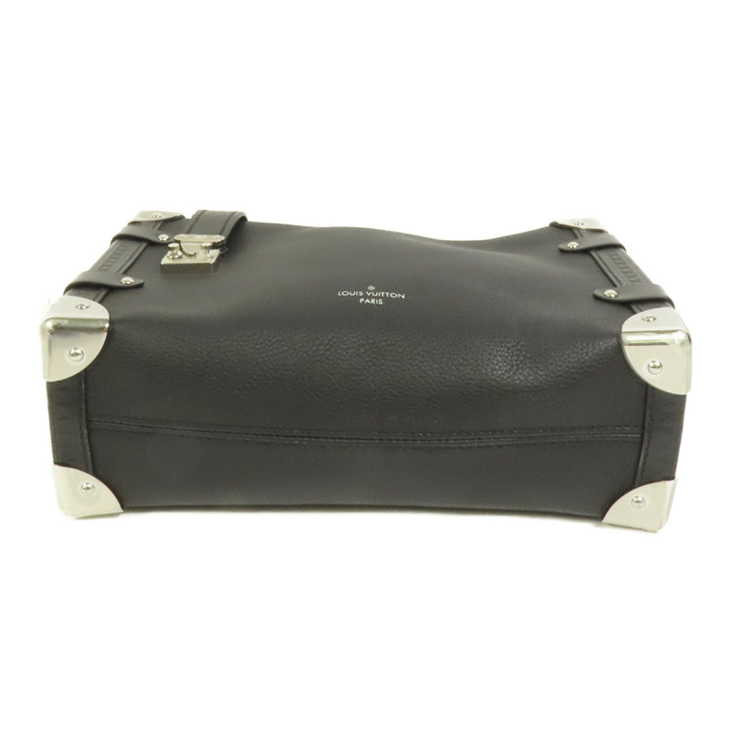 LOUIS VUITTON 牛皮皮革Side Trunk MM銀扣肩背袋-3