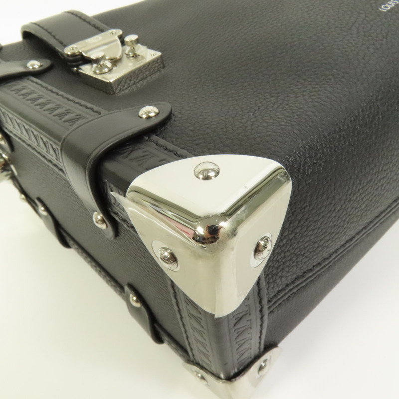 LOUIS VUITTON 牛皮皮革Side Trunk MM銀扣肩背袋-13