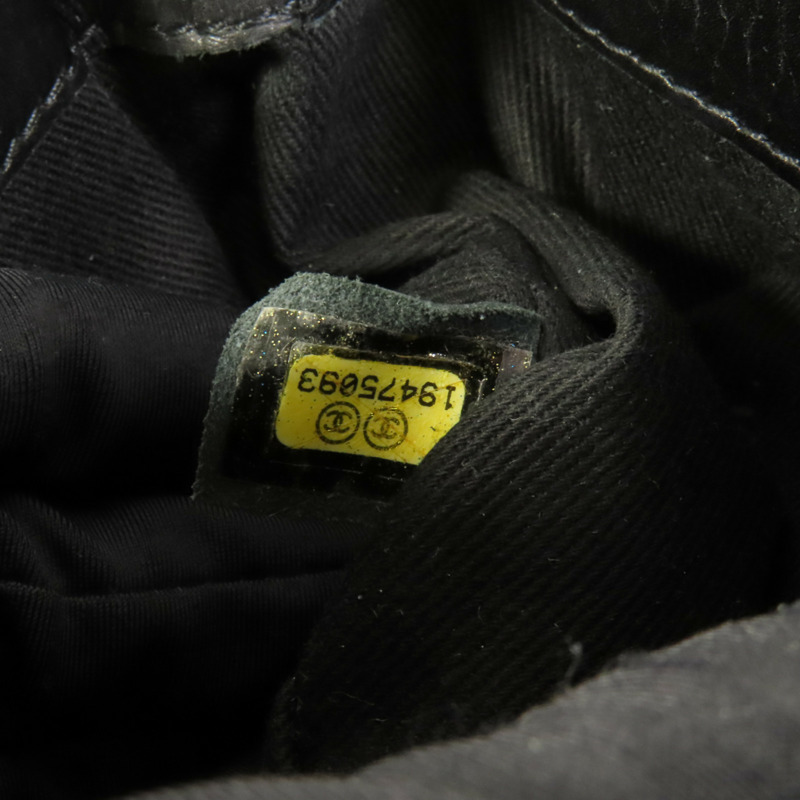 CHANEL 牛皮皮革Chain Shoulder銀扣肩背袋-8