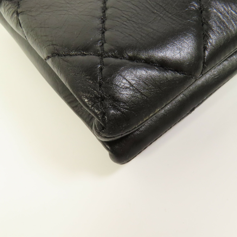 CHANEL 牛皮皮革Chain Shoulder銀扣肩背袋-11