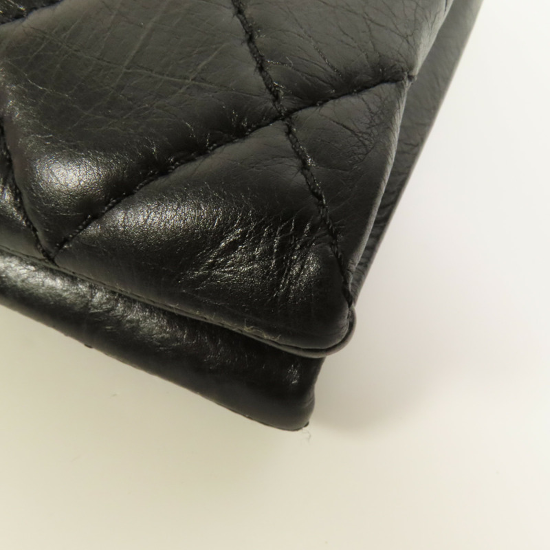 CHANEL 牛皮皮革Chain Shoulder銀扣肩背袋-12