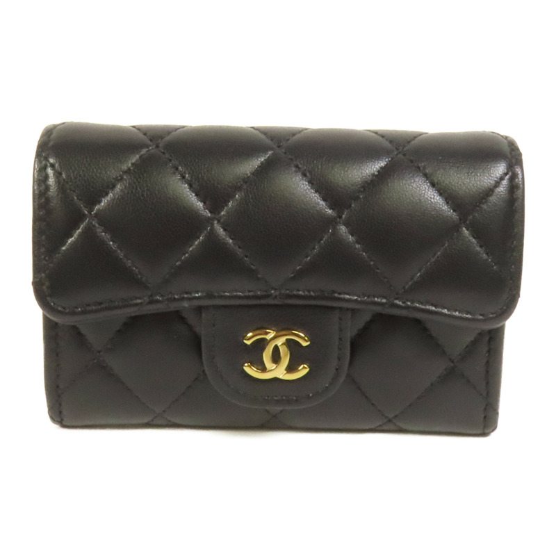 CHANEL 羊皮皮革Card Case金扣卡片套-0