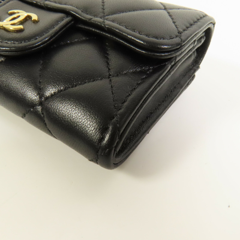 CHANEL 羊皮皮革Card Case金扣卡片套-12