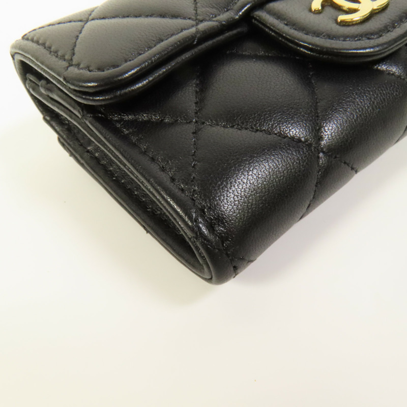 CHANEL 羊皮皮革Card Case金扣卡片套-14