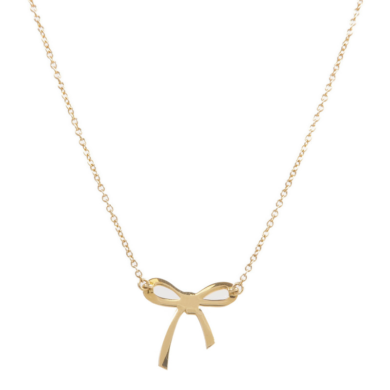 TIFFANY＆CO 18K黃金Tiffany Bow Necklace項鍊-1