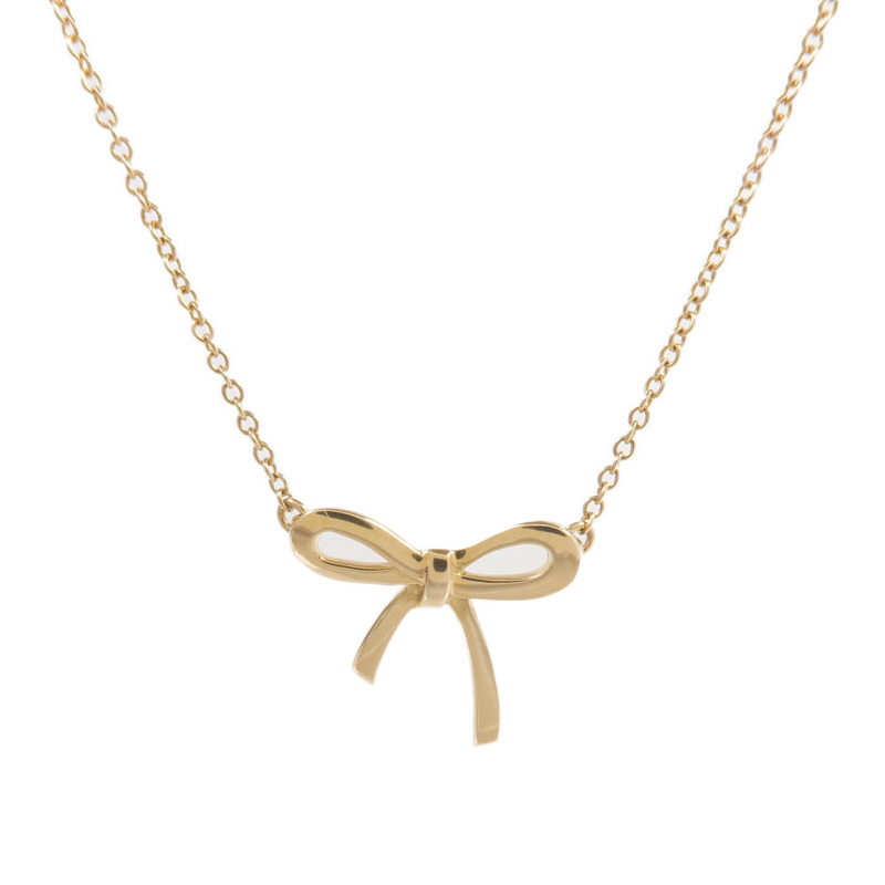 TIFFANY＆CO 18K黃金Tiffany Bow Necklace項鍊-2