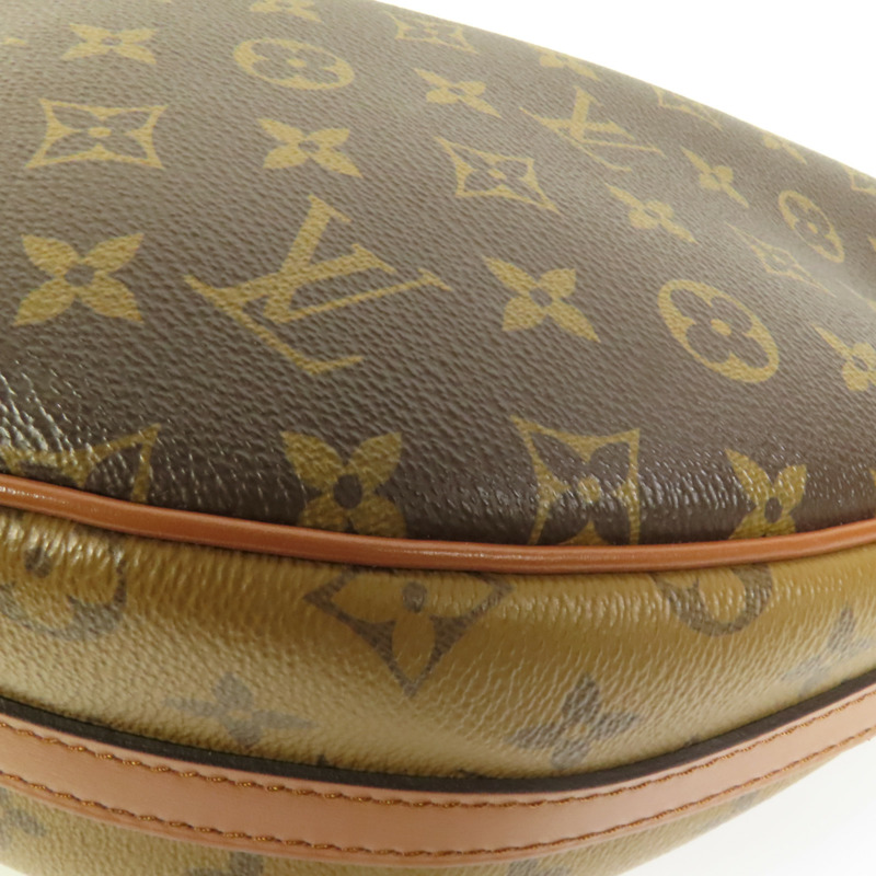 LOUIS VUITTON Monogram Reverse Loop Hobo金扣手挽肩背兩用袋棕色-11