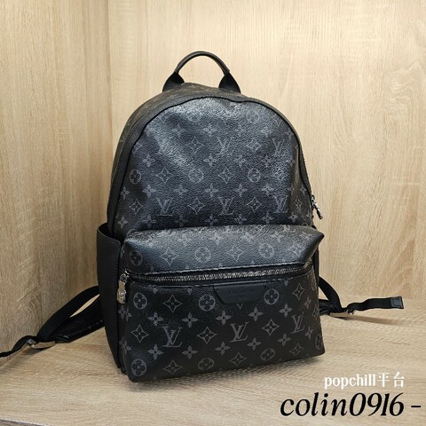 [超好裝現金🤣] LV黑灰老花Discovery銀釦後背包